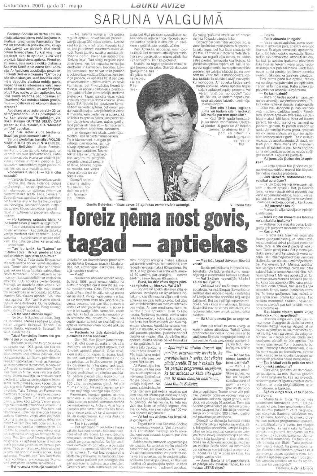 "Lauku avīze" 31.05.2001, 5.lpp