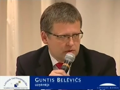 Guntis Belēvičs Latvijas Bankas konferencē "Makroekonomika" 2010. gada 20. oktobrī.